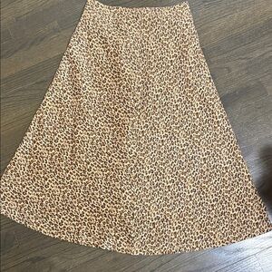 Leopard Print A-Line Skirt